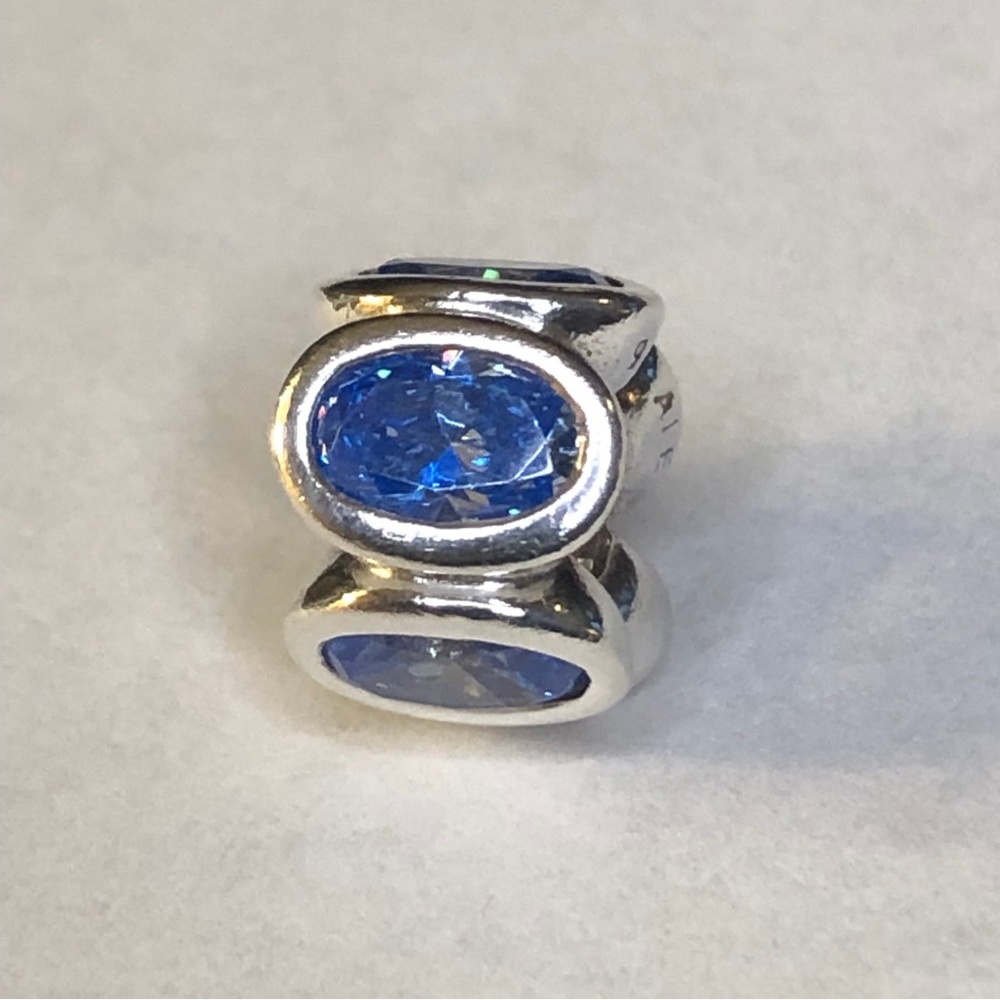 Retired Pandora Blue Oval Lights Charm